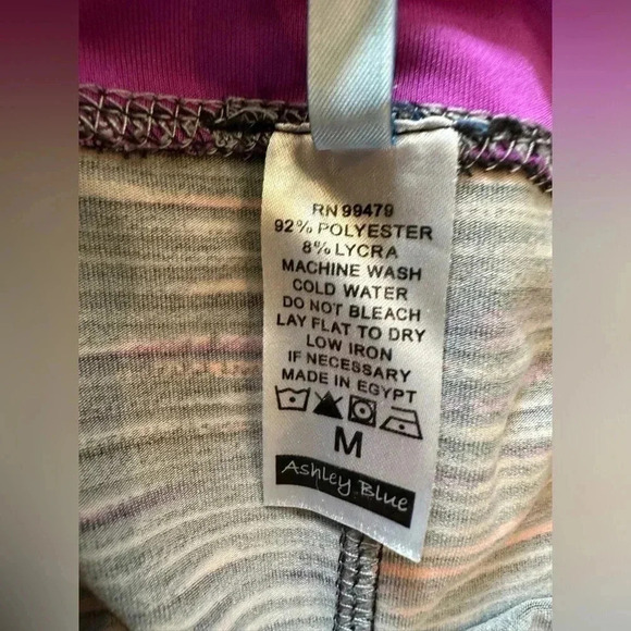 Ashley Blue Black and Purple Active Capris- medium - Picture 3 of 4